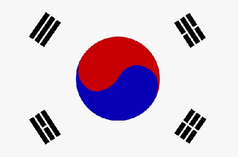 Paket mit 3 Flaggen Südkorea Art.-Nr. 0700000082