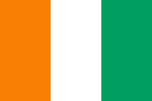Paket mit 3 Flaggen Elfenbeinküste Nr. 0700000225
