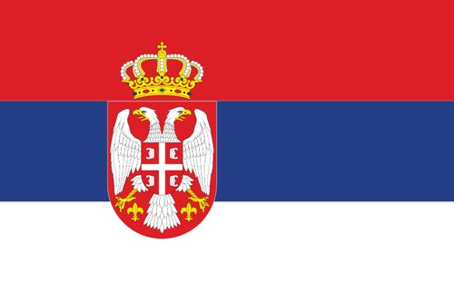 Paket mit 10 Länderflagge Serbien Art.-Nr. 0700000381