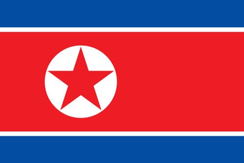 Paket mit 3 Flaggen Nordkorea Art.-Nr. 0700000850