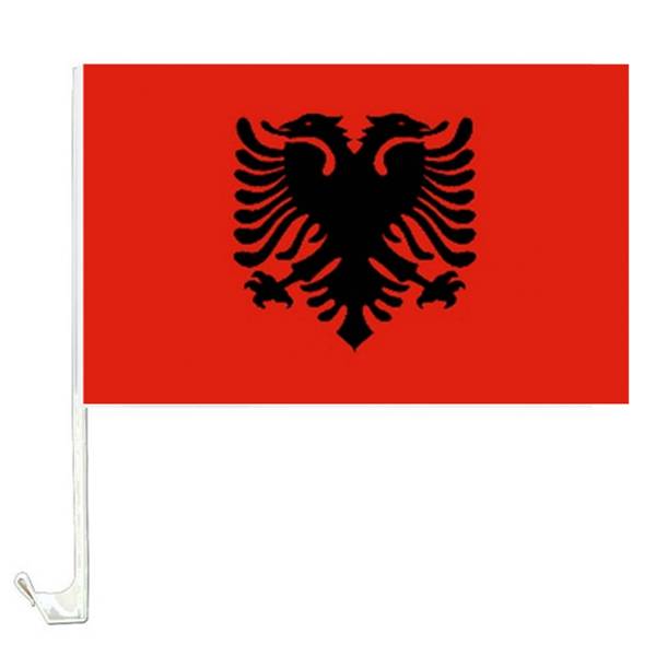 Pack with 10 car flags Albania 0700200355