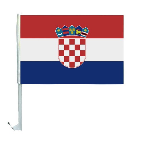 Paket mit 10 Autoflaggen Kroatien 0700200385