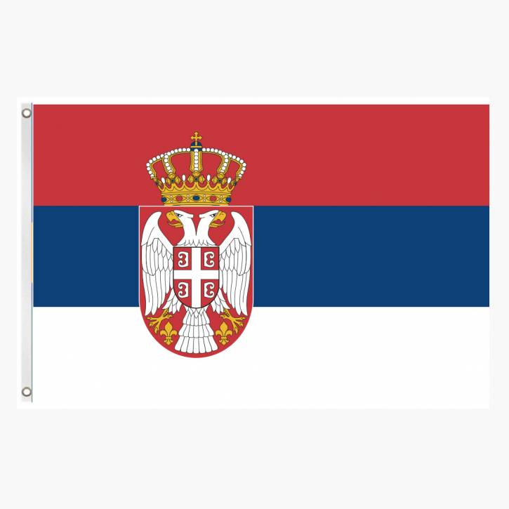 Package with 10 country flags Serbia with eyelets Art. 0700000381a