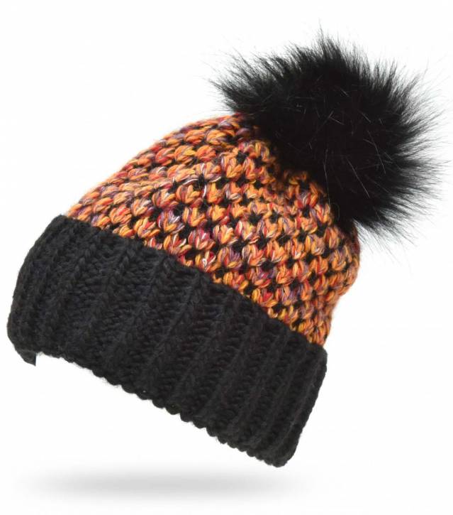 Lamberg bobble winter hat knitted hat with fleece lining - 3 pieces