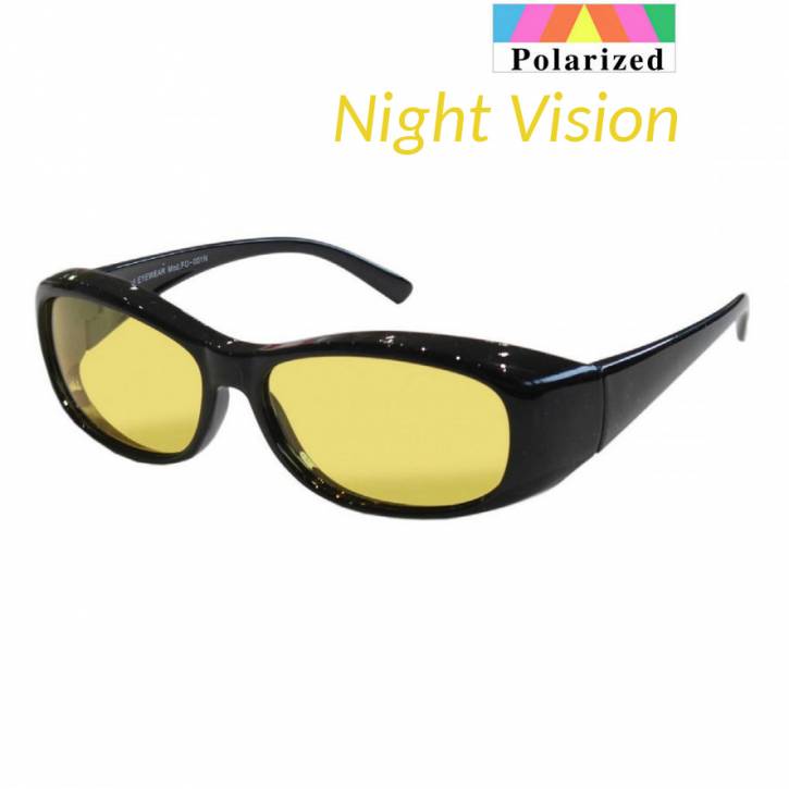 Pack with 12 polarized night vision fit over sunglasses Nr. FO001N-10020