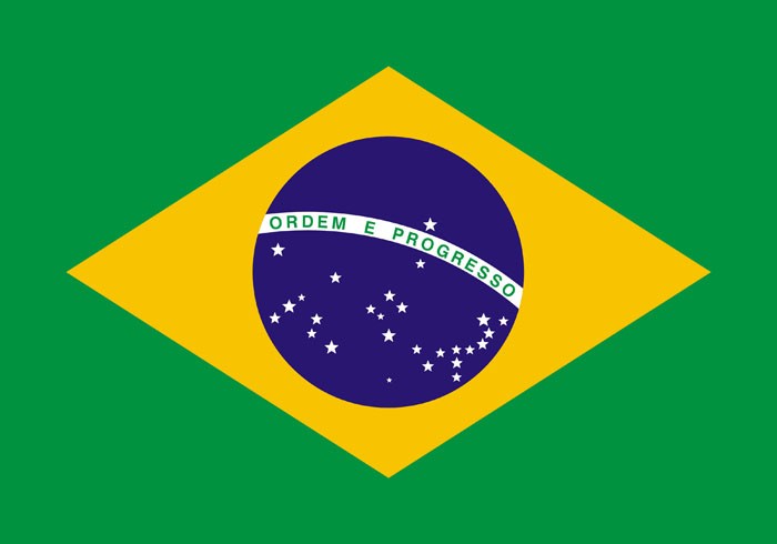 Paket mit 10 Flaggen Brasilien Art.-Nr. NF-008-BR