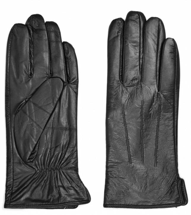 Women's leather gloves winter gloves black - 12 Pairs