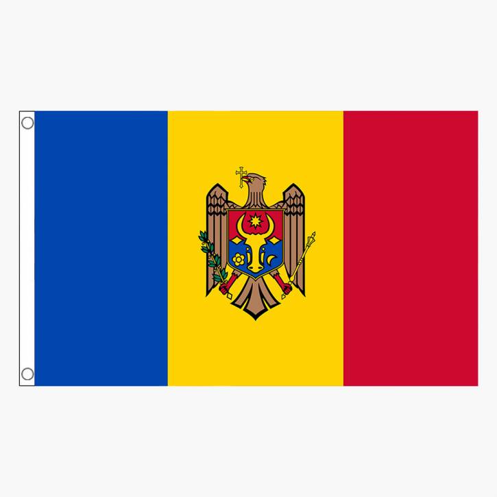 Pack with 3 flags Moldova with eyelets  Art.-Nr. 0700000373a