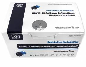 Anbio Biotech Antigen Speicheltest Spucktest (Kolloidales Gold) (Covid-19) 5 Stück