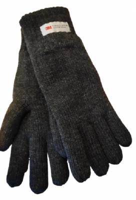 Herren Handschuhe Winterhandschuh mit 3M Thinsulate Insulation Schwarz - 6 Paar