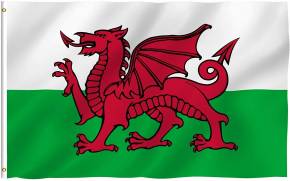 Paket mit 10 Länderflagge Wales mit Ösen Art.-Nr. 0700000440
