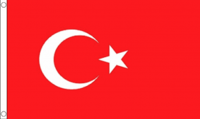 Länderflagge Türkei mit Ösen Art.-Nr. 0700000090 10 Stück