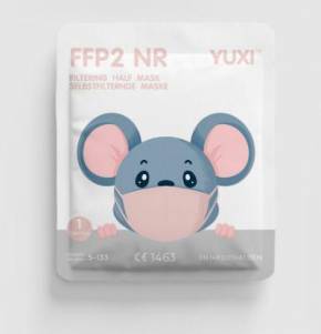 YUXI Kinder FFP2 Maske Rosa - 10 Stück