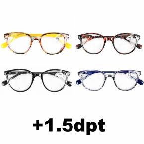 Lesebrillen in verschiedene Farben - Reading Glasses - 4 Stück - Stärke +1.5