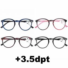 Lesebrillen in verschiedene Farben - Reading Glasses - 4 Stück - Stärke +3.5