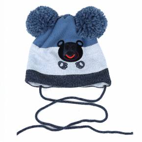 Children's hat with double bobble MK01-006