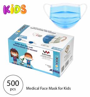 500 Stück 3-lagige Medizinische Einwegmasken für Kinder Blau
