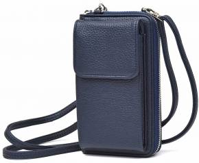 Smartphone Umhängetasche Handtasche PU-Leder Geldbörse Damen Handytasche Handy Schultertasche für Smartphones unter 7 Zoll - 2 Stück