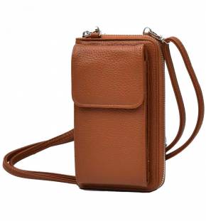 Smartphone Umhängetasche Handtasche PU-Leder Geldbörse Damen Handytasche Handy Schultertasche für Smartphones unter 7 Zoll - 2 Stück