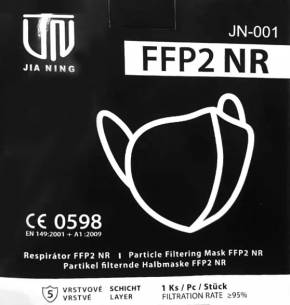 FFP2-Maske Atemschutzmaske Mundschutz Schwarz 10 Stück einzelverpackt zertifiziert
