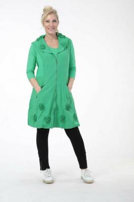 Tunika Kleid Zweiteiler Franzstyle Glamz - Grün 6 Stück Sortiert